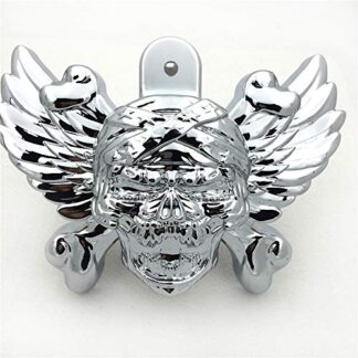 XHT(BC)-Chrome Skull head horn cover For 92-16 Harley w/side mount"cowbell" all V-rod's