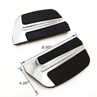 XHT(BC)- Chrome Slipstream Passenger Footboard Insert Kit- Traditional Shape For Harley Electra Glide FLHT/Tour Glide Classic FLTC/Road King FLHR (Aftermarket Replace No.50500096)