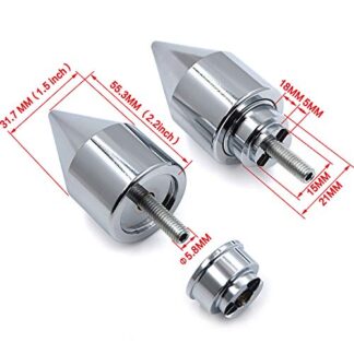 XHT(BC)- Chrome Spike Bar Ends Hand Grip Handlebar End Caps For CBR 954 RR 2002-2003