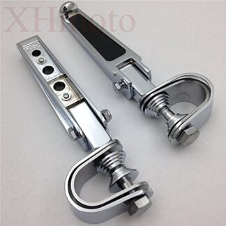 XHT(BC)- Chrome U-Clamp Footpegs For Harley 1200 Nightster Super Glide Sportster Xl Fit 1"- 1.25" 1 1/4" Engine Guard