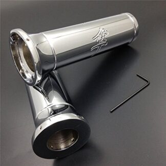 XHT(BC)- Chrome handlebar grips Hand Grips"Hayabusa" Engraved 7/8" 22mm For Suzuki GSXR GSX-R 1300 R GSX1300R Hayabusa 1982 and later