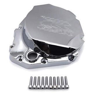 XHT(BC)- Chrome"GSXR" Engine Clutch Cover Compatible With 01-05 Suzuki GSXR600 1000/00-05 GSXR 750 [P/N: MT313-010-GSXR-CD]