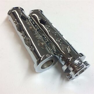 XHT(BC)- Chromed Hollowed-out Spike Grip 7/8" Bars CNC For Suzuki Handlebars Sport Bike Hand Bar
