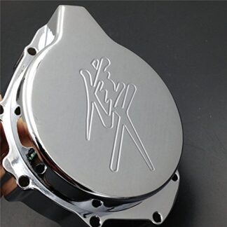 XHT(BC)- Chromed Motor Engine Stator Cover For For Suzuki GSXR1300 Hayabusa 1999-2013 Black Left