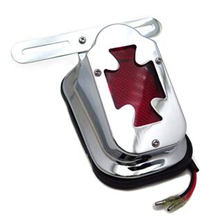 XHT(BC)- Chromed Red Brake Tail Light Signals For Harley Flstn Deluxe Springer Big Twin
