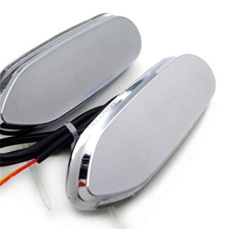 XHT(BC)- Classic LED Signal Lighting With Mirror Block Off Base Plate Chrome Compatible with Suzuki 05-08 GSXR1000 06-12 GSXR600 750 [P/N: MT222-010A-NOLOGO]