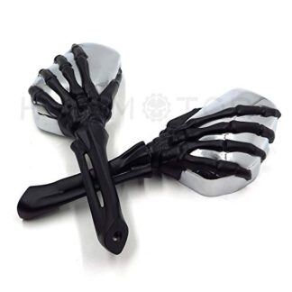 XHT(BC)-Claw Skull Mirror Harley Heritage Springer Sportster Dyna Glide Softail V Rod Black