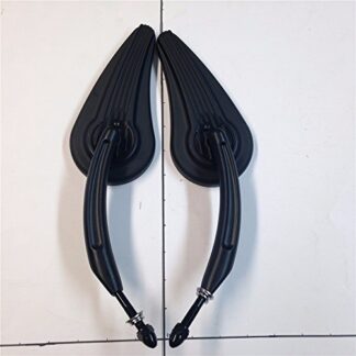 XHT(BC)- Custom Aluminum Raindrop Shape Tailfin Mirrors Fit Harley Sportster 883 XLH Springer Softail V Rod Black
