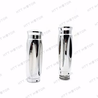 XHT(BC)- Custom NEW MOTORCYCLE HAND GRIPS FOR 7/8" 22mm HANDLEBAR SPORTS BIKES Chrome