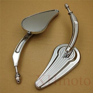 XHT(BC)- Custom Tailfin Mirrors Fit Harley Sportster 883 XLH Springer Softail V Rod Chromed