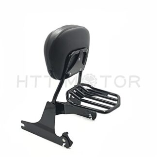 XHT(BC)- Detachable Backrest Sissy Bar Luggage Rack for Harley Softail 00-05 Chrome