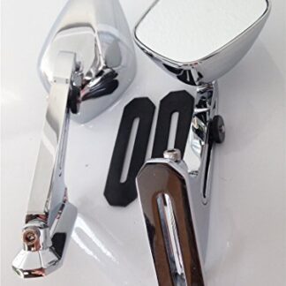 XHT(BC)- Diamond Shape Rearview Mirrors For Suzuki Yamaha Kawasaki Bike Chromed