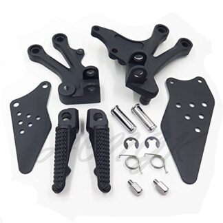 XHT(BC)- FRONT RIDER FOOT REST PEG BRACKET FOR Kawasaki Ninja ZX10R 04 05 Matte Black