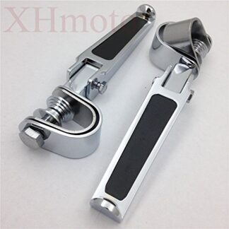 XHT(BC)- Fit 1"- 1.25" 1 1/4" Engine Guard Chrome U-Clamp Footpegs For Harley Bad Boy Fxstsb Heritage Softail FLST