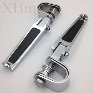 XHT(BC)- Fit 1"- 1.25" 1 1/4" Engine Guard Chrome U-Clamp Footpegs For Harley Sportster Springer Street Bob