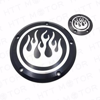 XHT(BC)- Flame Derby & Timer Cover For Harley Dyna Sportster Street Bob XL 883 1200