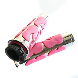 XHT(BC)- Flame Hand Grip For Suzuki Intruder Boulevard C90 C50 M50 Volusia Marauder 800 chromed pink