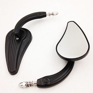 XHT(BC)- Flame Side motorcycle Mirrors for 1984-2014 universal to most Harley bike BLACK