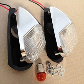 XHT(BC)- Flash Turn Signals For 2006-2009 Kawasaki Zx Zx14 Zx14R Zzr1400 Chromed + Clear