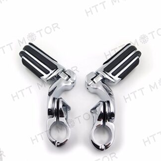XHT(BC)- FootPegs w/Short Adjustable Mount Kit 2.5" For 1.25" Engine Guard Tri Glide Harley