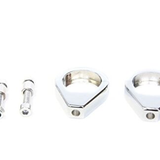XHT(BC)- Fork Clamp Turn Signal Clamps For Harley Softail Mount Bracket 49Mm Fork Tube CHROMED