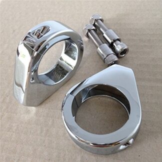 XHT(BC)- Fork Clamp Turn signal Clamps for Harley Softail Mount Bracket 39mm Fork Chrome