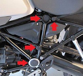 XHT(BC)-Frame Plug Set (13 caps) for BMW R 1200 GS LC ADVENTURE (2014-2019)