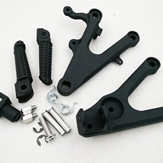 XHT(BC)- Front Rider Foot Rest Pegs Brackets For 2003-2010 Yamaha R6 BLACK