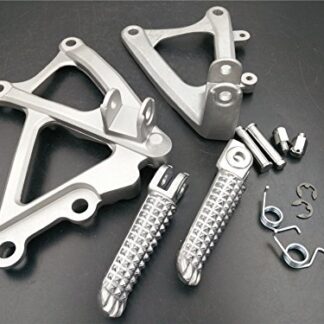 XHT(BC)- Front Rider Foot Rest Pegs Brackets For 2009-2011 Yamaha R1 Silver
