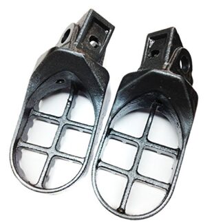 XHT(BC)- Gunmetal Black Motocross MX Steel Foot Pegs For Kawasaki KX65 KX85 KX100 KX80 Suzuki RM100