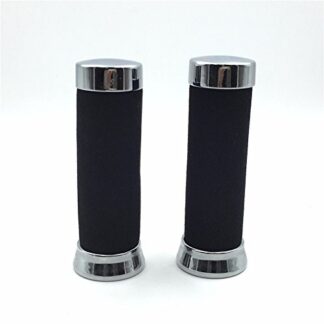 XHT(BC)- Hand Grips Black Chrome ATV QUAD YAMAHA KAWASAKI POLARIS SEADOO WATERCRAFT BOMBARDIER JET SKI ATV FOREMAN RECON RINCON Kawasaki Brute Force Prairie BRUIN GRIZZLY KODIAK(7/8" & 1")