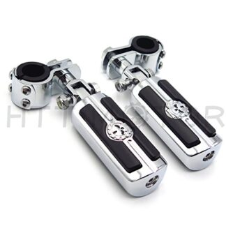 XHT(BC)- Highway Front Skull Foot Pegs Clamps For GL1800 GL1500 GL1100 GL1200 01-12