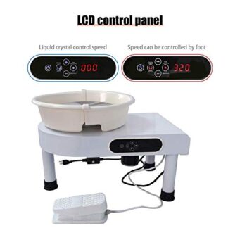 XHT(BC) LED Display 350w Triangle Pottery Wheel Ceramic Forming Machine W/Removable Basin Pedal [P/N: ET-TOOL020-WHITE]