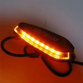 XHT(BC)- LED Signal Light With Engraved HTTMT Chrome Mirror Block Off Base Platesv Compatible with 2000-2008 Yamaha R1 Yzf-R1 Yzfr1 [P/N: MT222-011A-HTTMT]