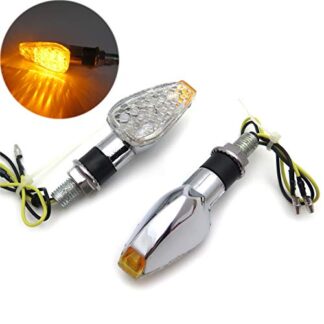 XHT(BC)- Led Motorcycle Dual Sport Turn Signal For Suzuki Kawasaki Yamaha Chrome Clear
