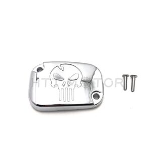XHT(BC)- Left Clutch Master Cylinder Cover Fit '17-'18 Harley Electra Glide Skull Chrome