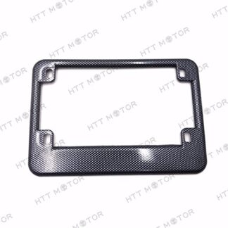 XHT(BC)- MOTORCYCLE License Plate Frame For 4"x7" extra 1" width plate Carbon Fiber Style