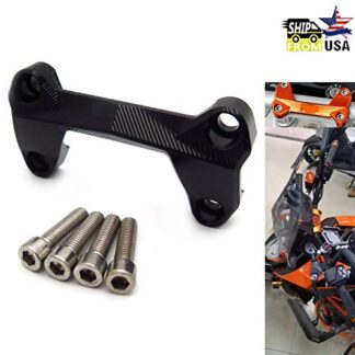 XHT(BC) MT-GZSP-K3-005-BK CNC Aluminum Handlebar Riser Mount Top Clamp Mounts Compatible with 125 200 390 DUKE 2013-2019 [P/N: GZSP-K3-005]