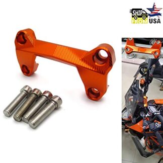 XHT(BC) MT-GZSP-K3-005-ORG CNC Aluminum Handlebar Riser Mount Top Clamp Mounts Compatible with 125 200 390 DUKE 2013-2019 [P/N: GZSP-K3-005]