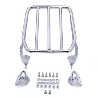 XHT(BC) MT-TGHD-BR-R007-CD2 Sport Luggage Rack Holdfast Upright Chrome For 18-20 Softail Slim Street Bob Heritage Deluxe
