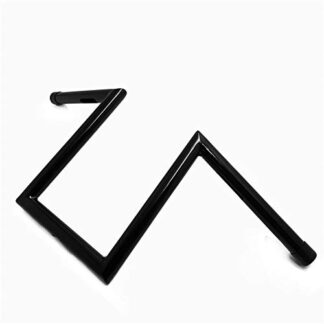 XHT(BC) MT-TGHD-HB008-BK 8" Rise 4" Pullback Ape-Hanger Z-Bars 1" Handlebar For Sportster Dyna Bobber Black