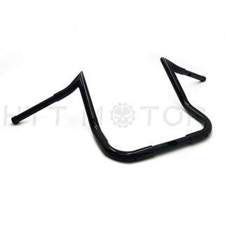 XHT(BC) MT-TGHD-HB010-II-BK 14" Handlebars For 1986-2017 HARLEY TOURING BATWING FAIRING Black Bagger