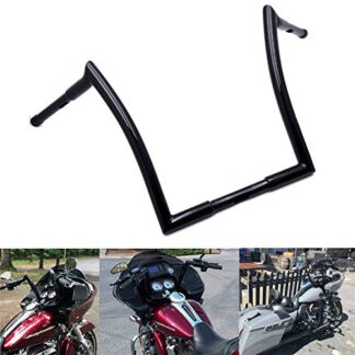 XHT(BC) MT-TGHD-HB012-I-BK 12" Black APE Hanger Bars 1-1/4" Handlebars For Harley Road Glide 1996-2013(1" Clamp Area Diameter)