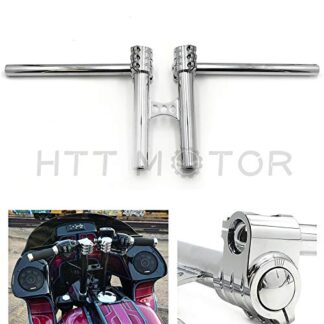 XHT(BC) MT-TGHD-HB015-III-CD Adjustable 14" Chrome Clip Splitter Handlebars for Harley Dyna FXR Sportster Custom