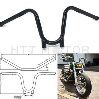 XHT(BC) MT-TGHD-HB021-BK 1" Bootlegger Handlebar cut out For sportster dyna chopper bobber ape 82-up Black
