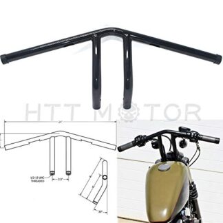 XHT(BC) MT-TGHD-HB022-BK 1" Whiskey Handlebars Black hollow out For Harley sportster dyna chopper bobber