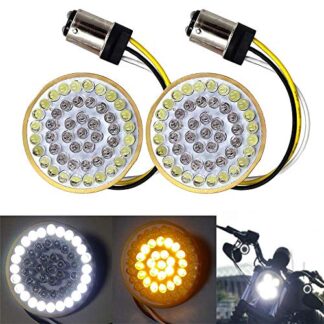 XHT(BC) MT-TGHD-TSL001-RAW1 Eagle Light Front 2" LED Turn Signal Insert White/Amber 1157 HD Bullet For Harley