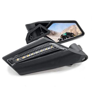 XHT(BC) MT-UTV-010-A-BK- UTV Racing Side LED Turn Signal Mirrors Set Compatible with Can Am Maverick X3 2017-2019 USA [P/N: UTV-010-A]