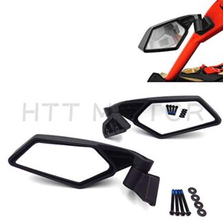 XHT(BC) MT-UTV-010-BLACK New Racing Side Mirrors For Can-Am Maverick X3 & MAX SSP UTV Off-road