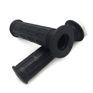 XHT(BC) MT-XH-BTWSK-BK 7/8" Rubber Handlebar Hand Grip Bar End Compatible with Motorcycle Bike Cafe Racer 1 Pair [P/N:XH-BTWSK]